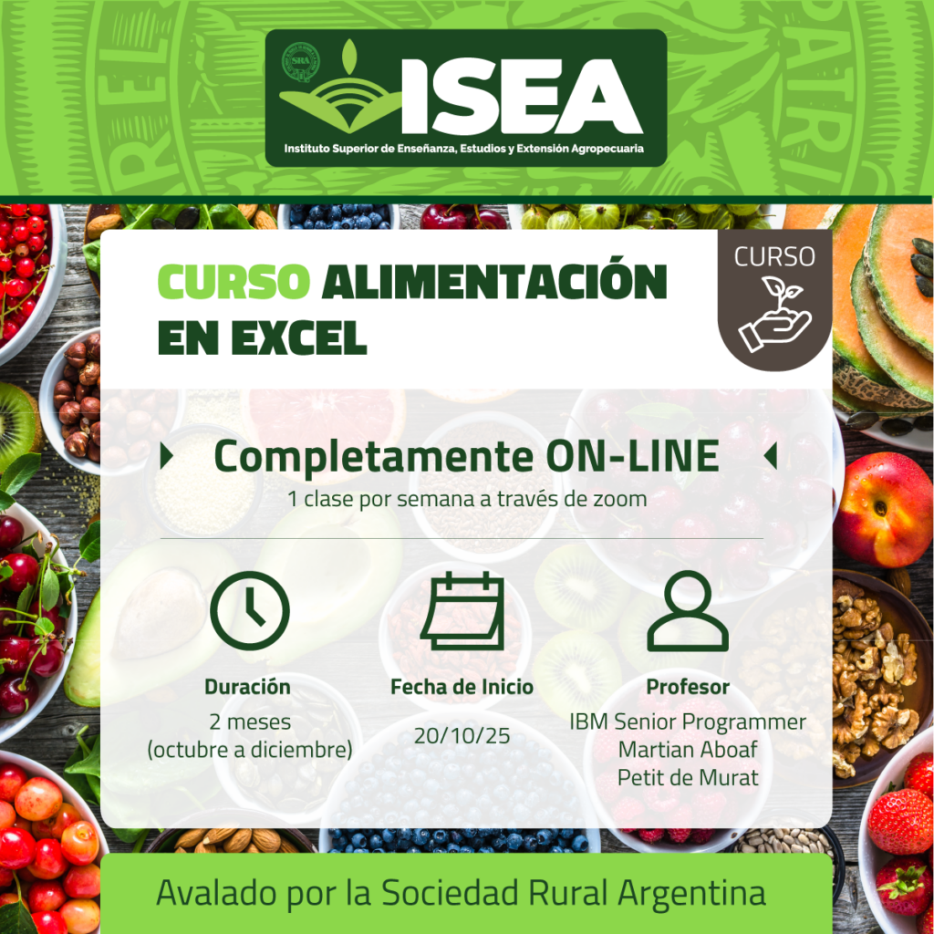 Alimentación en Excel Alimentación en Excel
