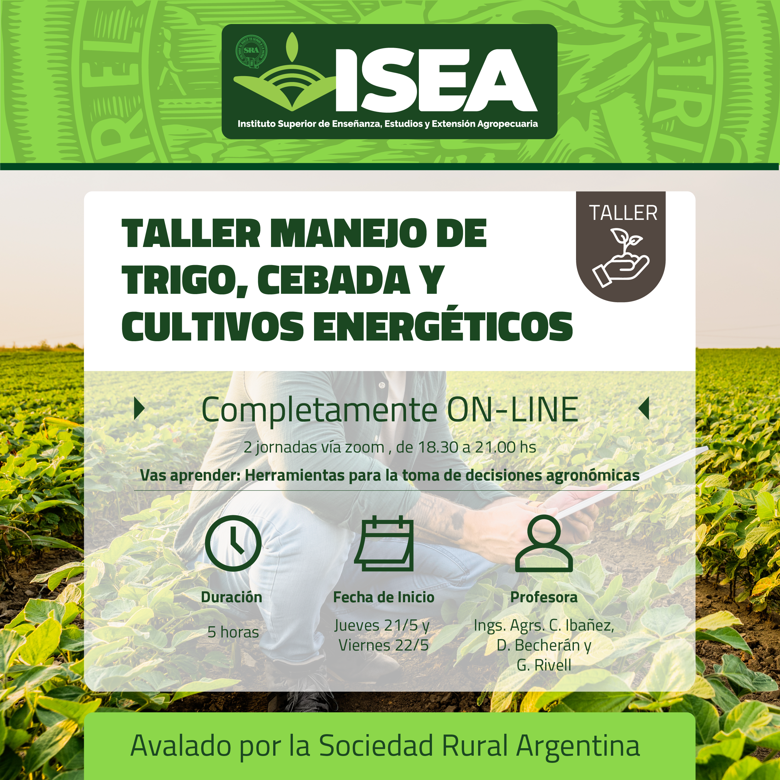 Taller Intensivo en Cultivos de Invierno y Bioenergéticos